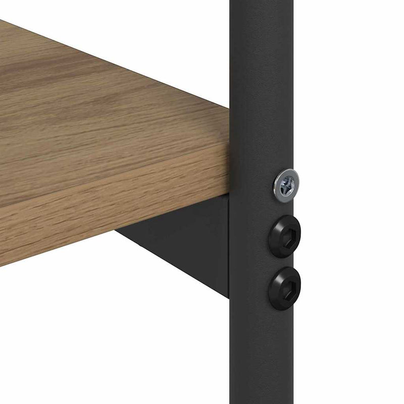 vidaXL Konzolasztal kézműves tölgy 101 x 35 x 80.5 cm Faanyag