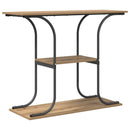 vidaXL Konzolasztal polcokkal Artisan tölgy 101 x 35 x 80,5 cm Faanyag