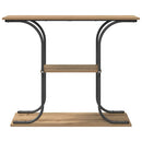 vidaXL Konzolasztal polcokkal Artisan tölgy 101 x 35 x 80,5 cm Faanyag