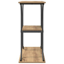 vidaXL Konzolasztal kézműves tölgy 101 x 35 x 80.5 cm Faanyag