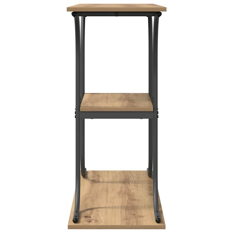 vidaXL Konzolasztal kézműves tölgy 101 x 35 x 80.5 cm Faanyag