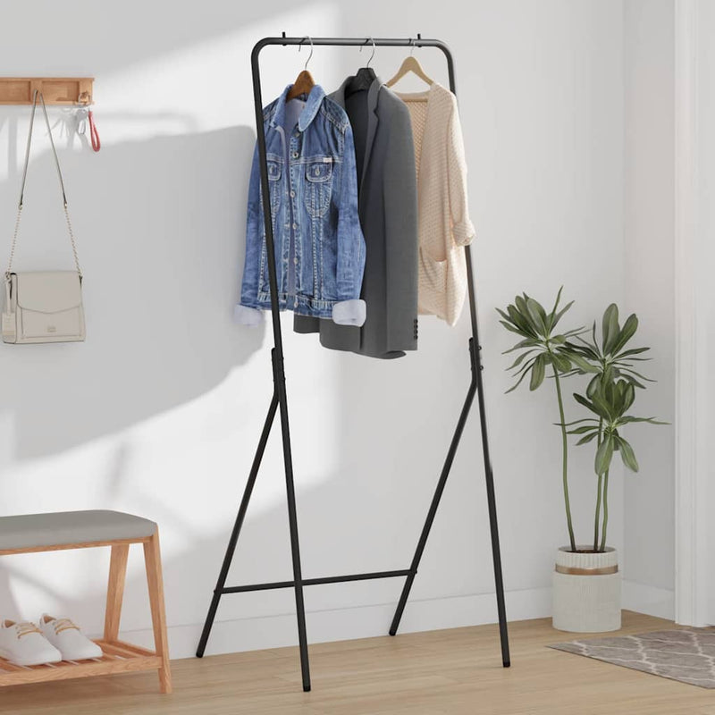 vidaXL Ruhafogó Fekete 60 x 53 x 155 cm Acél