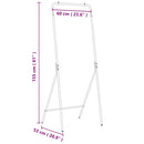 vidaXL Ruhafogó Fekete 60 x 53 x 155 cm Acél