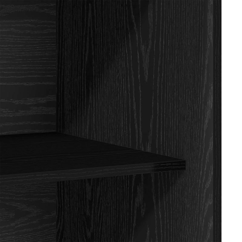 vidaXL Ruhásszekrény polcokkal Fekete tölgy 80 x 50 x 200 cm Faanyag