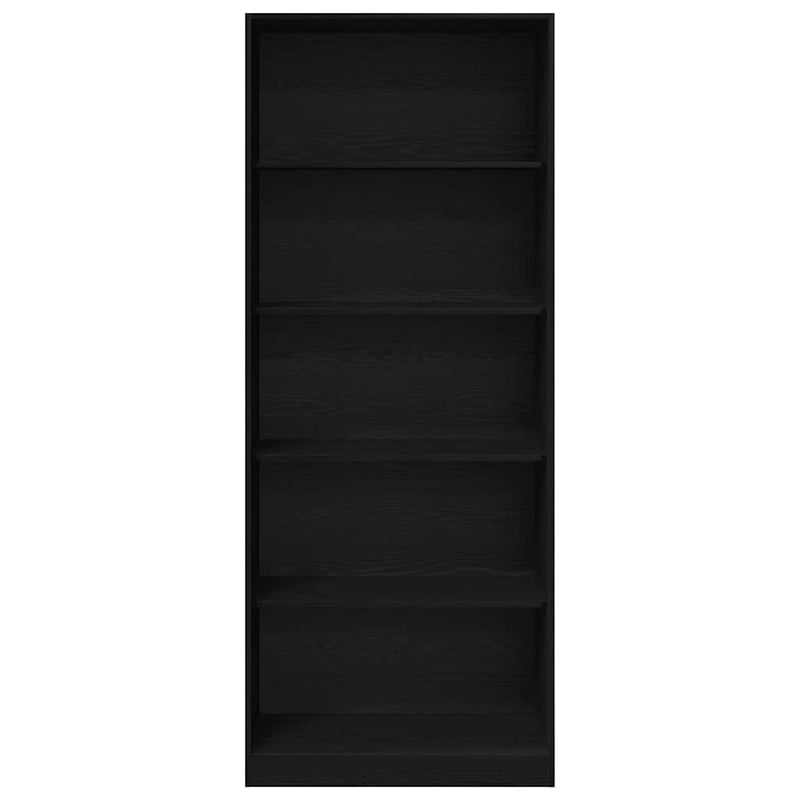 vidaXL Ruhásszekrény polcokkal Fekete tölgy 80 x 50 x 200 cm Faanyag