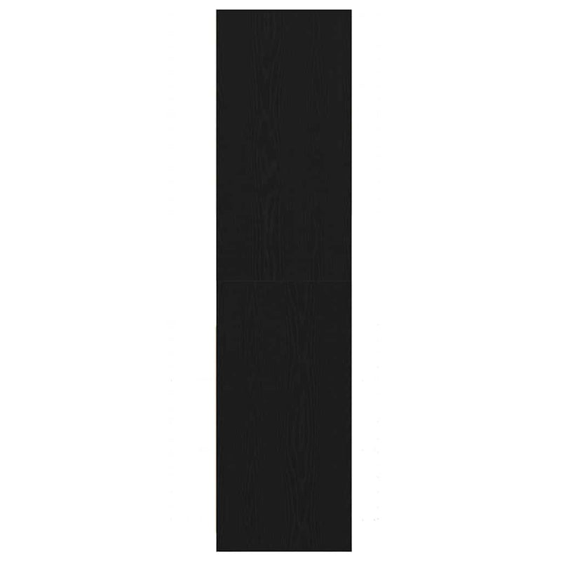 vidaXL Ruhásszekrény polcokkal Fekete tölgy 80 x 50 x 200 cm Faanyag