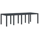vidaXL Kerti Asztal Antracit 250 x 100 x 73 cm polirattan