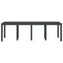 vidaXL Kerti Asztal Antracit 250 x 100 x 73 cm polirattan