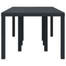 vidaXL Kerti Asztal Antracit 250 x 100 x 73 cm polirattan