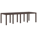 vidaXL Kerti Asztal Barna 250 x 100 x 73 cm polirattan