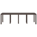 vidaXL Kerti Asztal Barna 250 x 100 x 73 cm polirattan