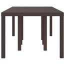 vidaXL Kerti Asztal Barna 250 x 100 x 73 cm polirattan