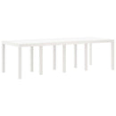 vidaXL Kerti Asztal Fehér 250 x 100 x 73 cm polirattan