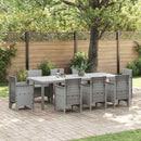 vidaXL Kerti Asztal Világosszürke 250 x 100 x 73 cm polirattan