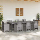 vidaXL Kerti Asztal Világosszürke 250 x 100 x 73 cm polirattan