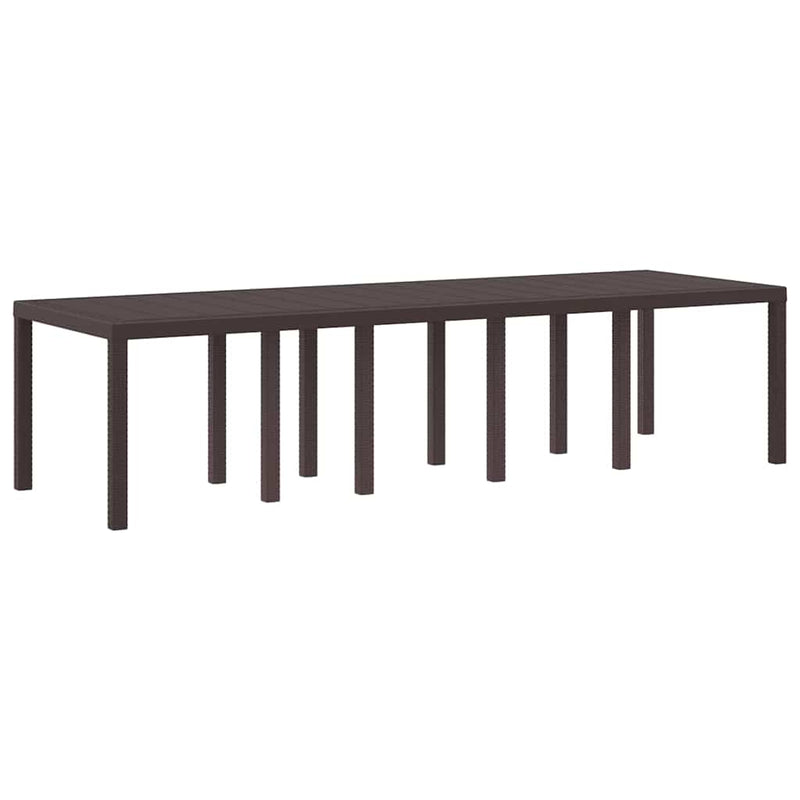 vidaXL Kerti Asztal Barna 300 x 100 x 73 cm polirattan