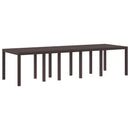 vidaXL Kerti Asztal Barna 300 x 100 x 73 cm polirattan