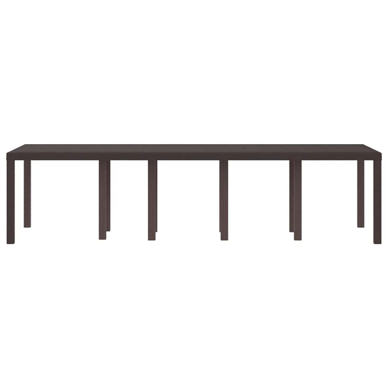 vidaXL Kerti Asztal Barna 300 x 100 x 73 cm polirattan
