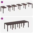 vidaXL Kerti Asztal Barna 300 x 100 x 73 cm polirattan