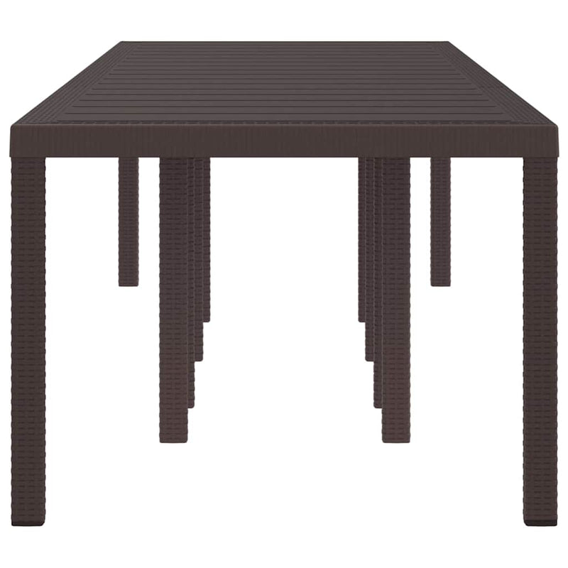 vidaXL Kerti Asztal Barna 300 x 100 x 73 cm polirattan