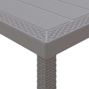 vidaXL Kerti Asztal Világosszürke 300 x 100 x 73 cm polirattan