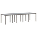 vidaXL Kerti Asztal Világosszürke 300 x 100 x 73 cm polirattan