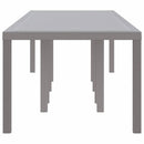 vidaXL Kerti Asztal Világosszürke 300 x 100 x 73 cm polirattan