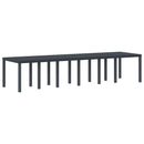 vidaXL Kerti Asztal Antracit 350 x 100 x 74 cm polirattan