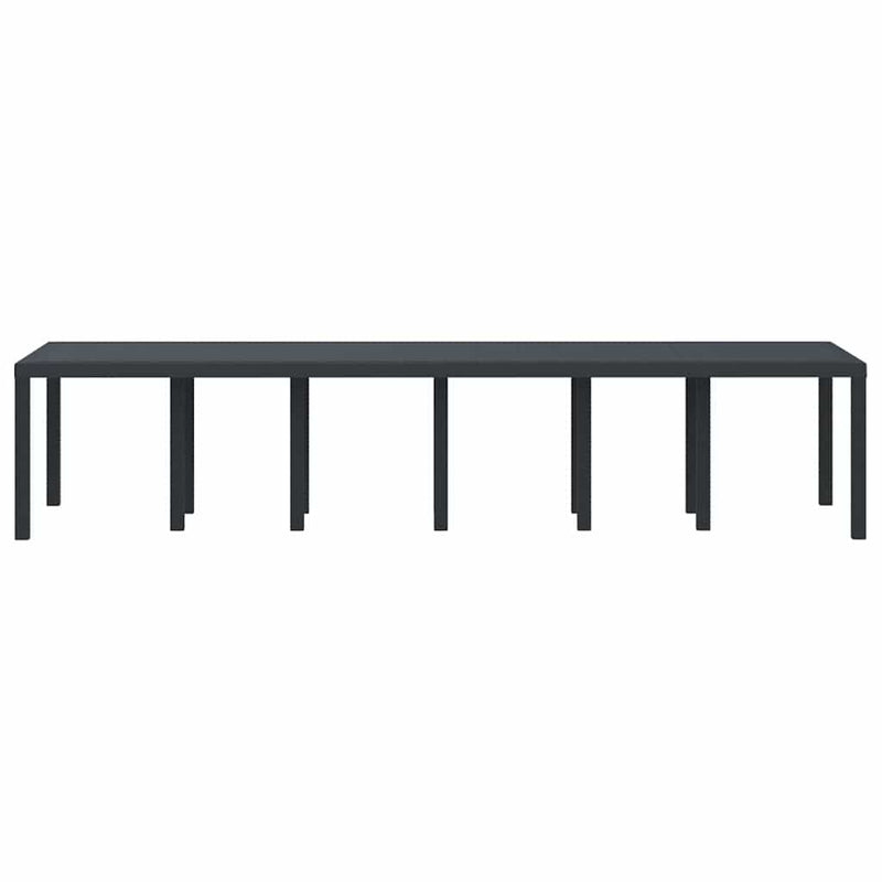 vidaXL Kerti Étkezőasztal Antracit 350 x 100 x 73 cm polirattan