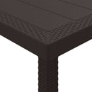 vidaXL Kerti Asztal Barna 350 x 100 x 74 cm polirattan