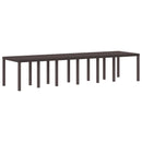 vidaXL Kerti Asztal Barna 350 x 100 x 74 cm polirattan