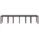 vidaXL Kerti Asztal Barna 350 x 100 x 74 cm polirattan