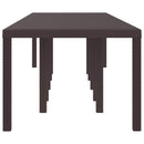 vidaXL Kerti Asztal Barna 350 x 100 x 74 cm polirattan