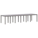 vidaXL Kerti Asztal Világosszürke 350 x 100 x 74 cm polirattan