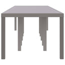 vidaXL Kerti Asztal Világosszürke 350 x 100 x 74 cm polirattan