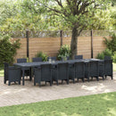 vidaXL Kerti Asztal Antracit 400 x 100 x 73 cm polirattan