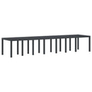 vidaXL Kerti Asztal Antracit 400 x 100 x 73 cm polirattan