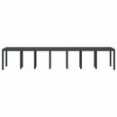 vidaXL Kerti Étkezőasztal Antracit 400 x 100 x 73 cm polirattan