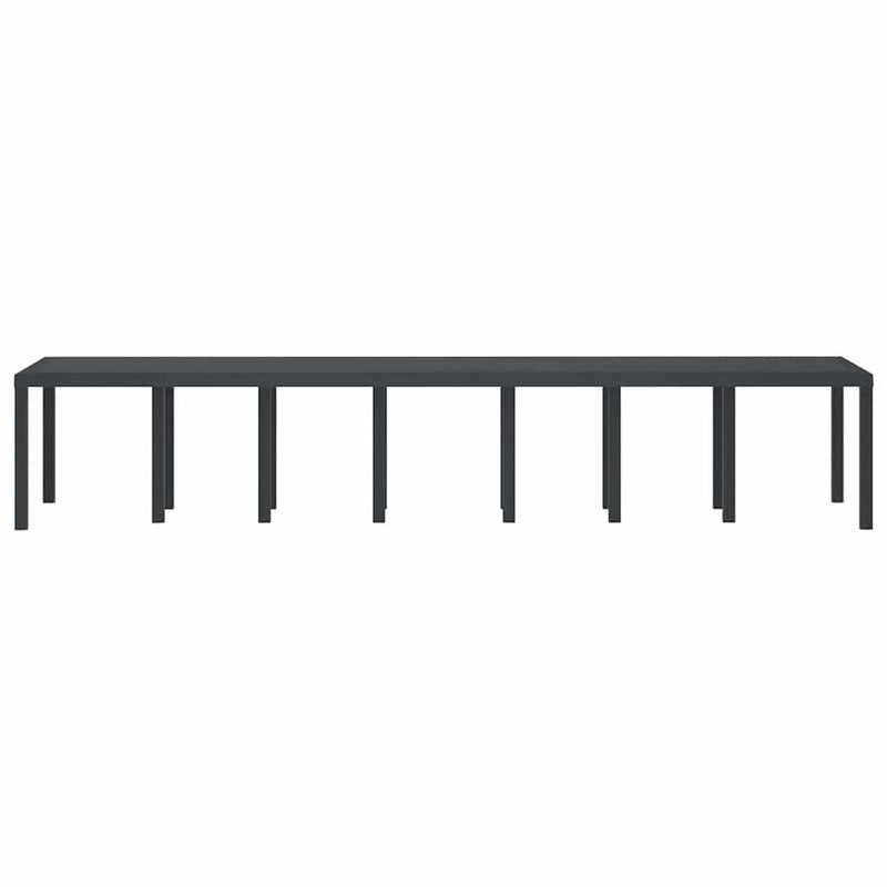 vidaXL Kerti Asztal Antracit 400 x 100 x 73 cm polirattan
