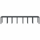 vidaXL Kerti Asztal Antracit 400 x 100 x 73 cm polirattan