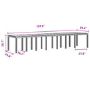 vidaXL Kerti Asztal Antracit 400 x 100 x 73 cm polirattan