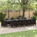 vidaXL Kerti Asztal Barna 400 x 100 x 73 cm polirattan