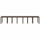 vidaXL Kerti Étkezőasztal Barna 400 x 100 x 73 cm polirattan