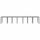 vidaXL Kerti Asztal Világosszürke 400 x 100 x 73 cm polirattan