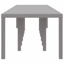 vidaXL Kerti Asztal Világosszürke 400 x 100 x 73 cm polirattan