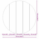 vidaXL Medence alatlappal Világosszürke Ø 610 cm