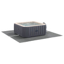 vidaXL Medence alatlappal 1 274 x 274 x 0,1 cm Négyzet Nemes szövet