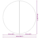 vidaXL Medence alatlappal Fekete Ø 244 cm Poliészter geotextília