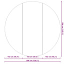 vidaXL Medence alatlappal Fekete Ø 306 cm Poliészter geotextília