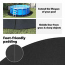 vidaXL Medence alatlappal Fekete Ø 244 cm Nemes szövet